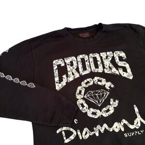 Diamond Supply X Crooks & Castles Collab Sweatshirt Sz Small